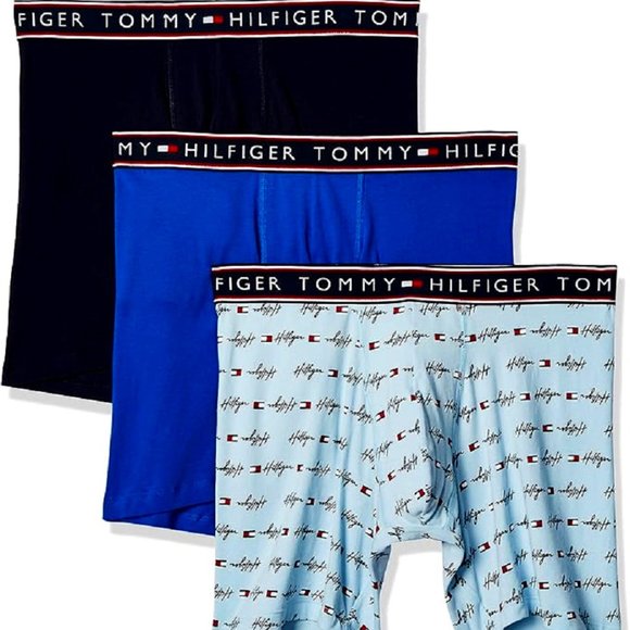 Tommy Hilfiger 3Pk.Cotton Boxer Brief, Blue/Lt. Blue/Navy  - 09T3355(459) - Picture 1 of 1